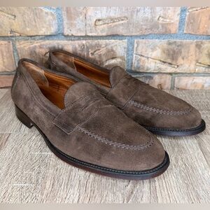 Alden 9697F Penny Loafer Flex Welt Dark Brown Suede  Size 9.5 B/D